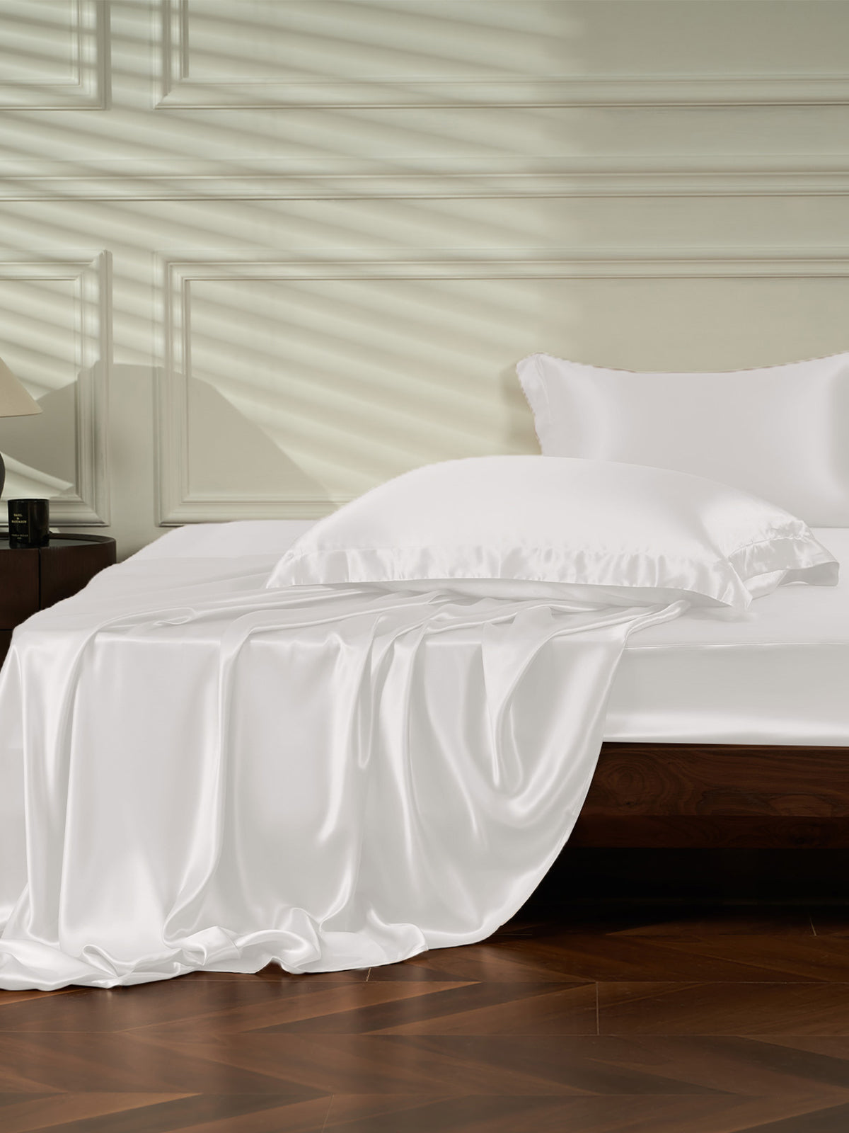Ensemble de draps en soie 4 pièces avec taies d'oreiller - 25 momme