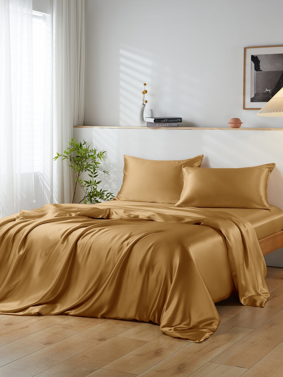 Ensemble de housse de couette en soie 4 pièces - 19 momme