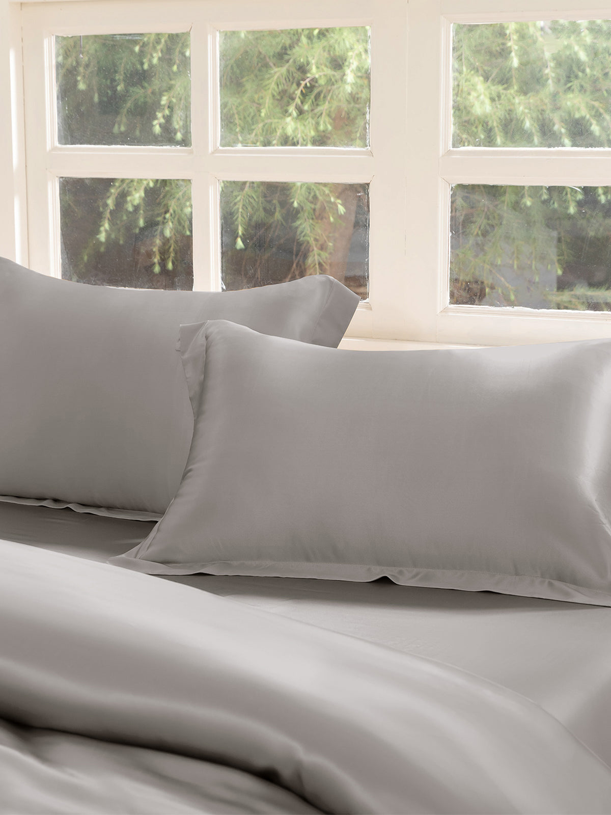 Ensemble de housse de couette en soie supérieur 4 pièces - 22 momme