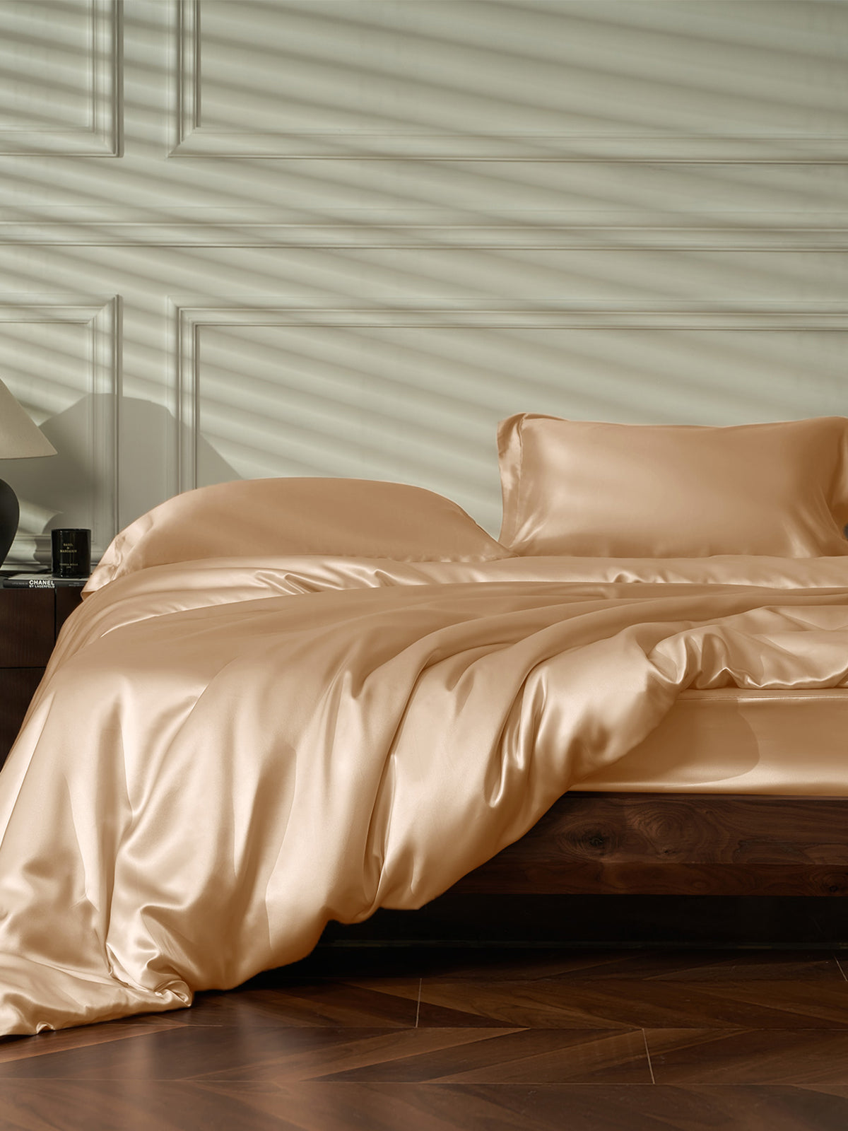 Ensemble de housse de couette en soie supérieur 4 pièces - 25 momme