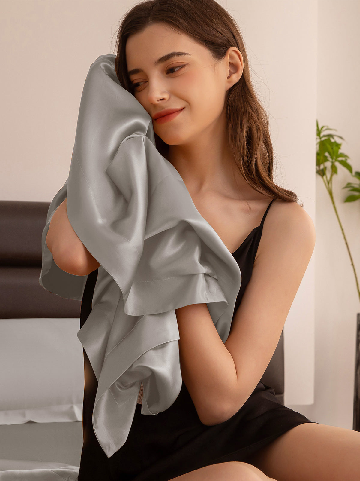 Ensemble de draps en soie supérieur avec taies d'oreiller 3 pièces - 22 momme