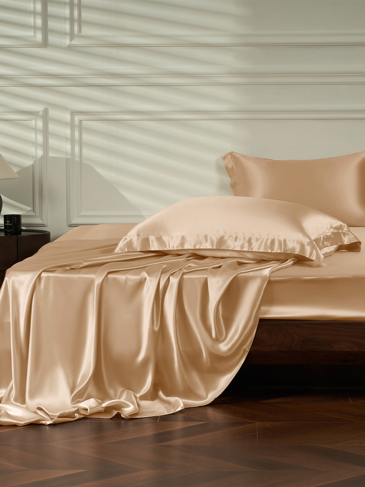 Ensemble de draps en soie 4 pièces avec taies d'oreiller - 25 momme