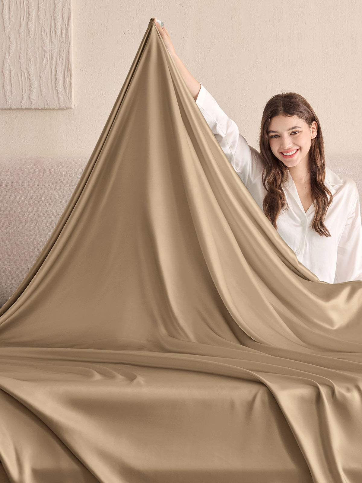 Drap plat en soie - 19 momme