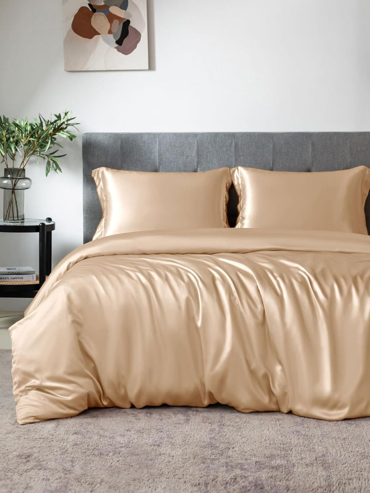 Ensemble de housse de couette 4 pièces en soie - 19 momme