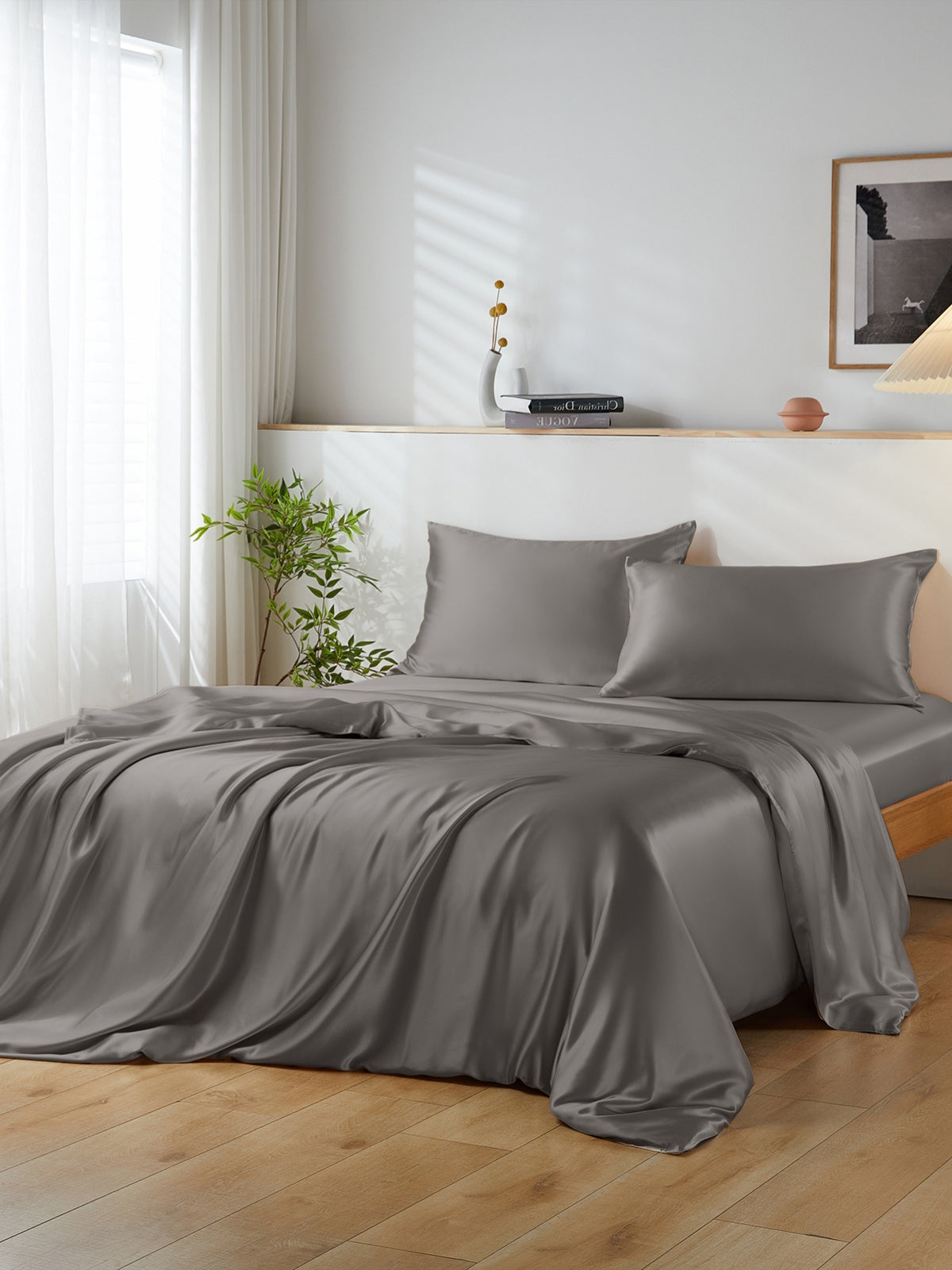 Ensemble de housse de couette en soie 4 pièces - 19 momme