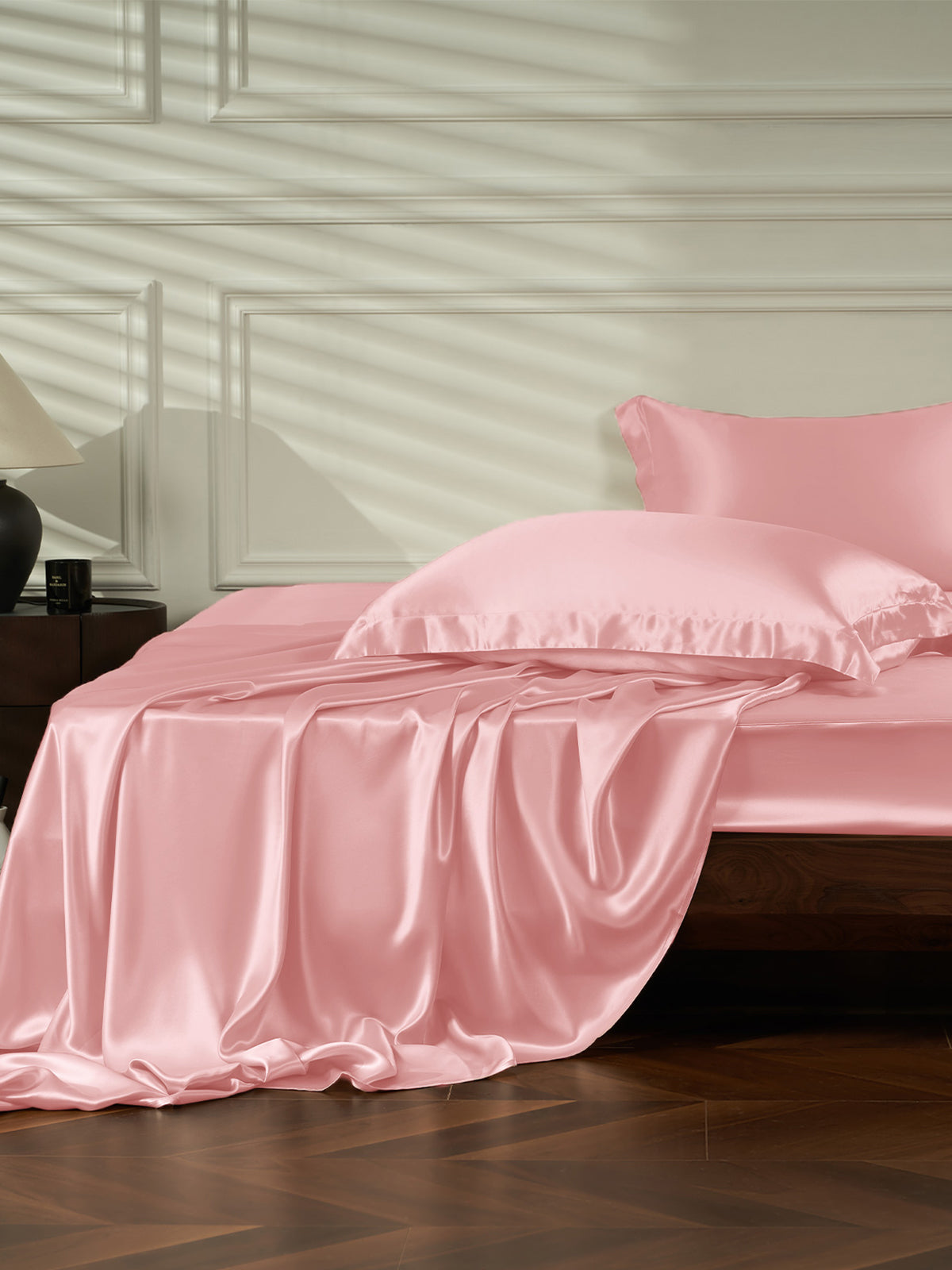 Ensemble de draps en soie 4 pièces avec taies d'oreiller - 25 momme