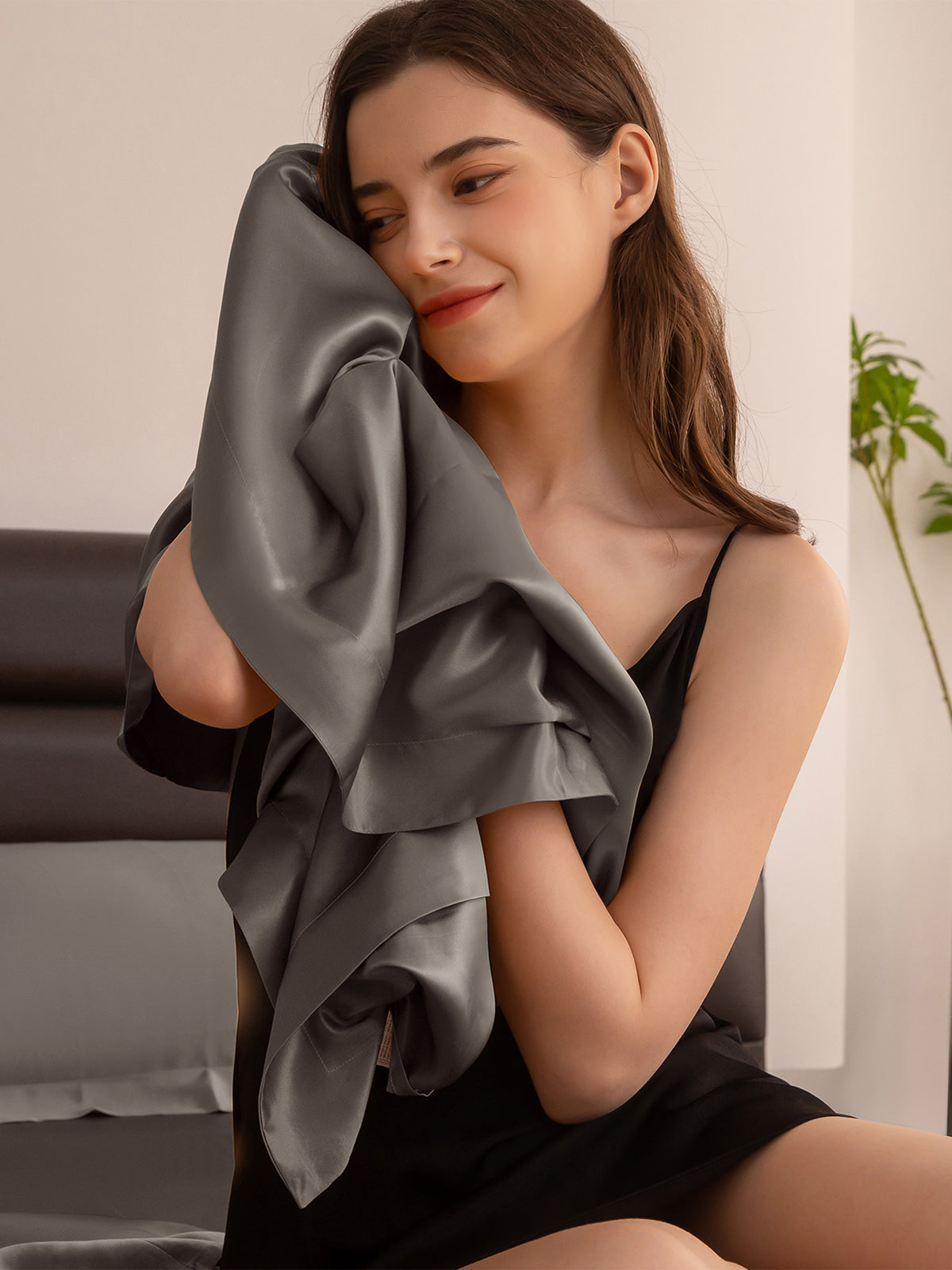 Ensemble de draps en soie supérieur avec taies d'oreiller 3 pièces - 22 momme