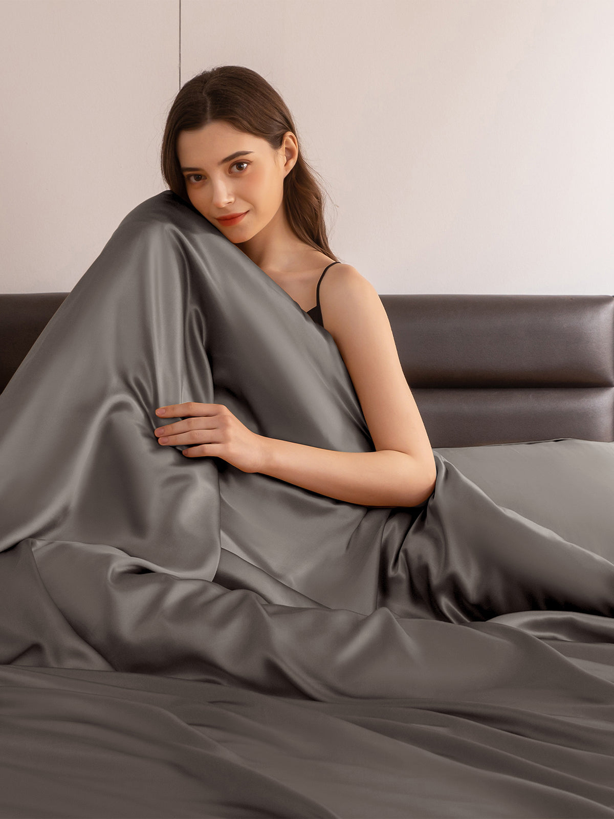 Ensemble de housse de couette en soie supérieur 4 pièces - 22 momme