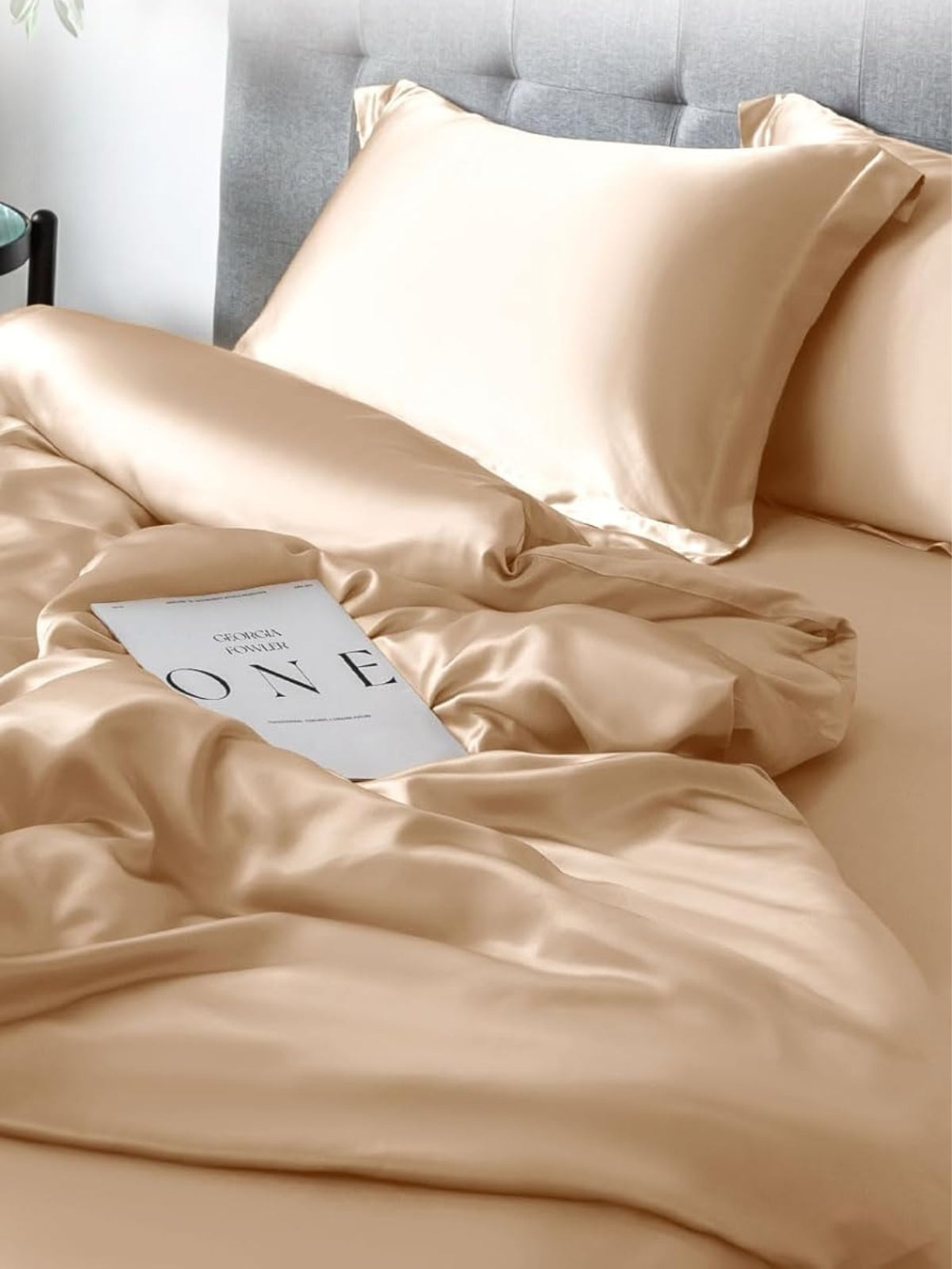 Ensemble de housse de couette 4 pièces en soie - 19 momme