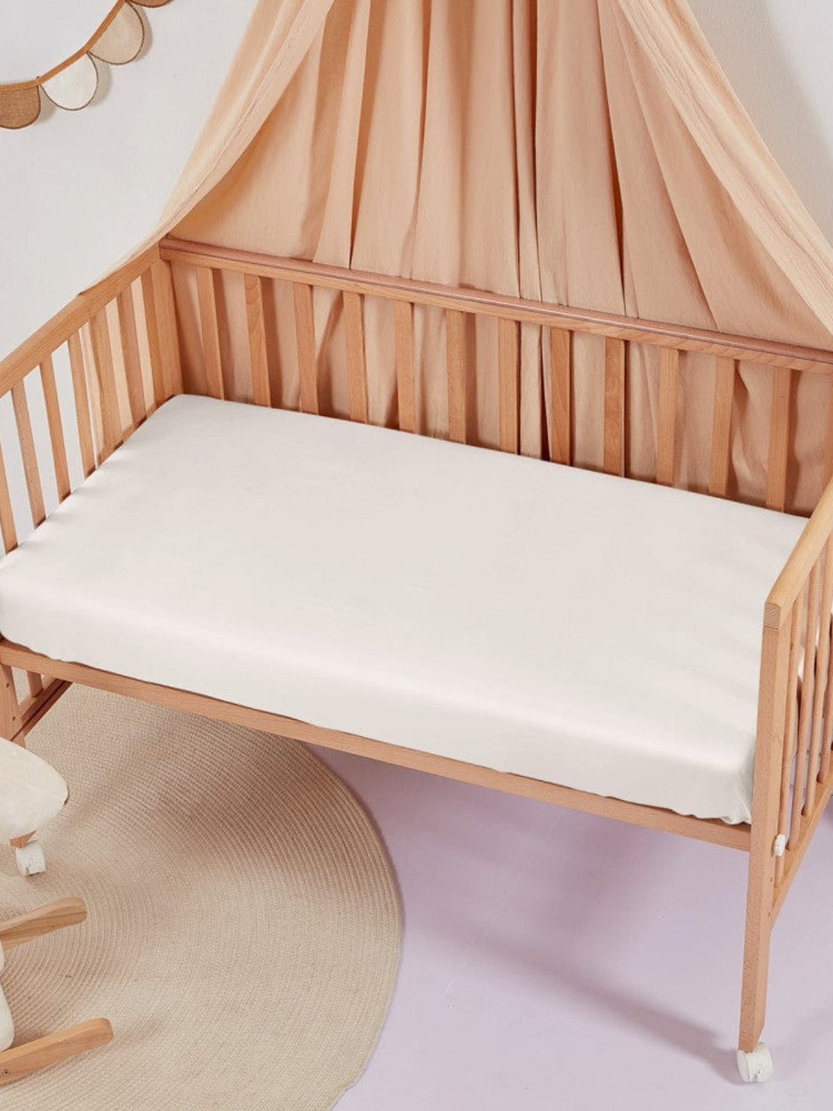 Housse de drap en soie 19 momme pour lit bébé