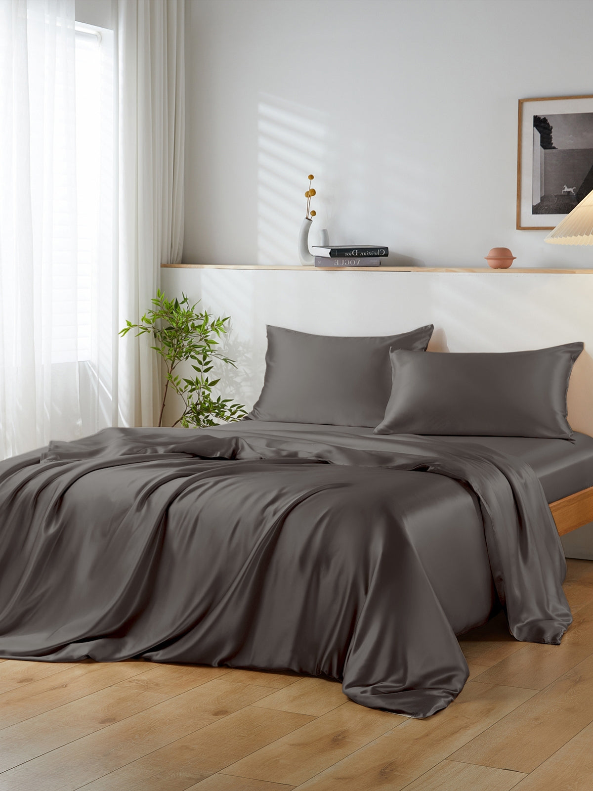 Ensemble de housse de couette en soie 4 pièces - 19 momme