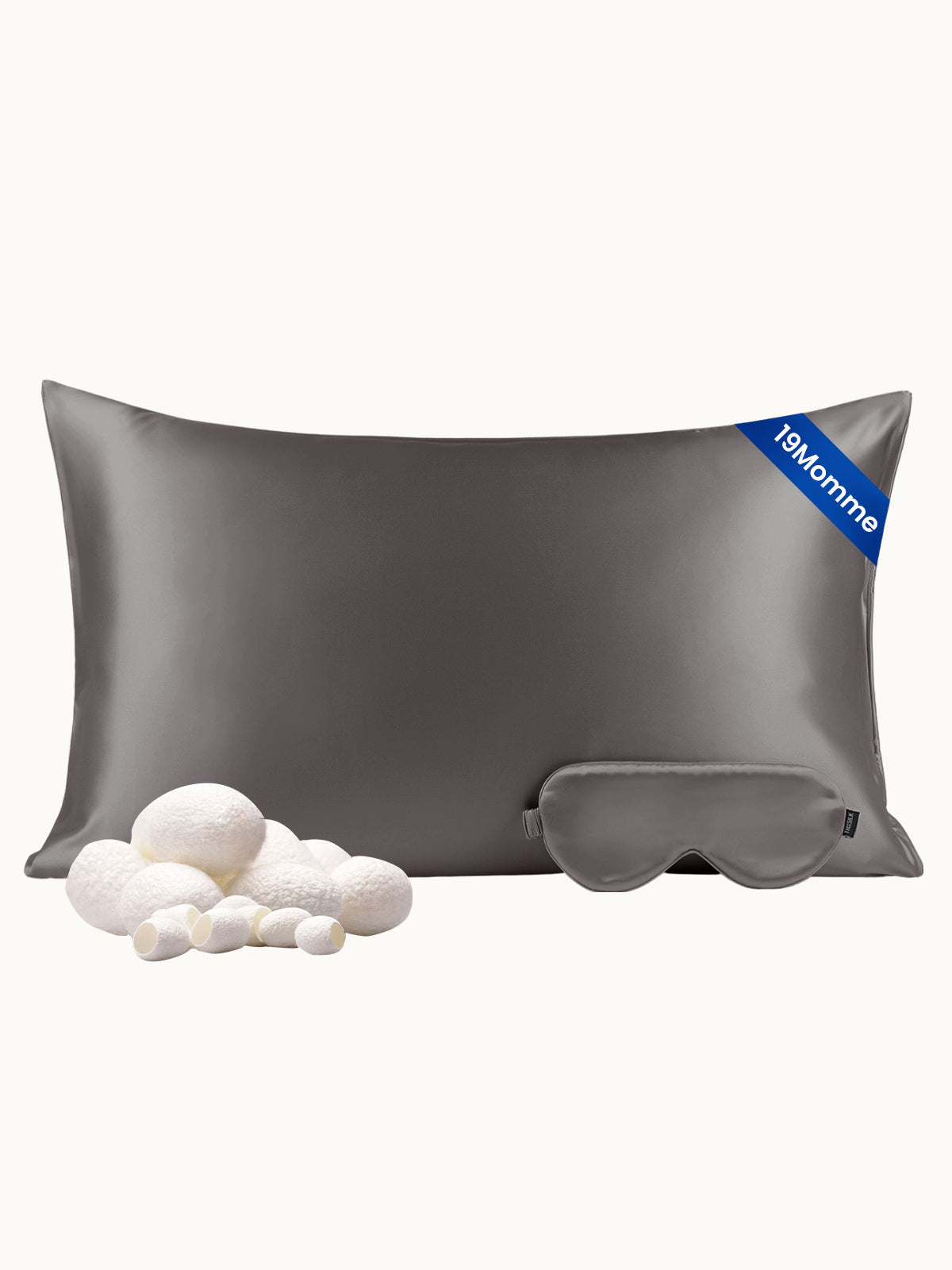 Ensemble de taie d'oreiller et masque de sommeil en soie - 19 momme