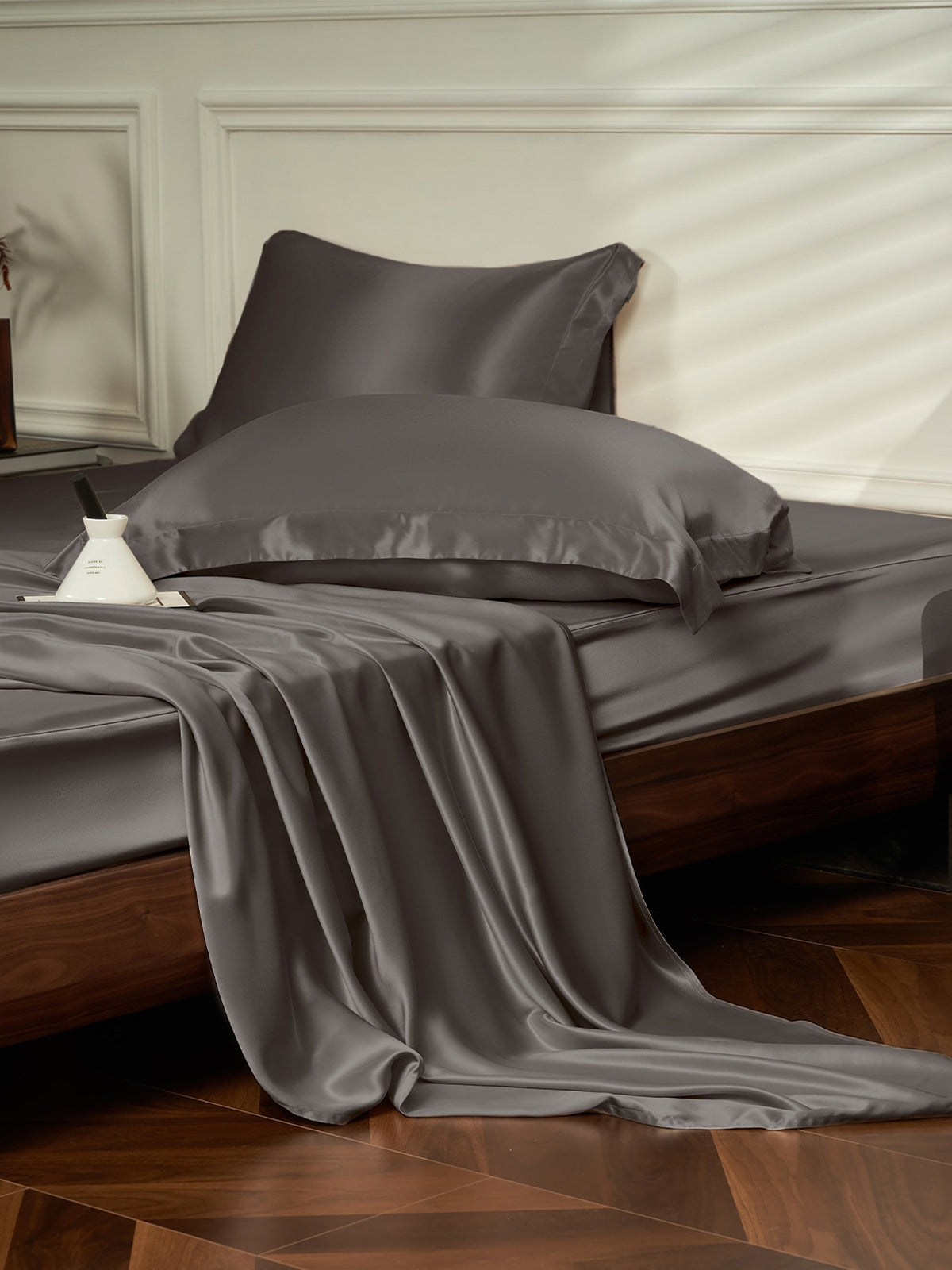 Ensemble de draps en soie 4 pièces avec taies d'oreiller - 25 momme