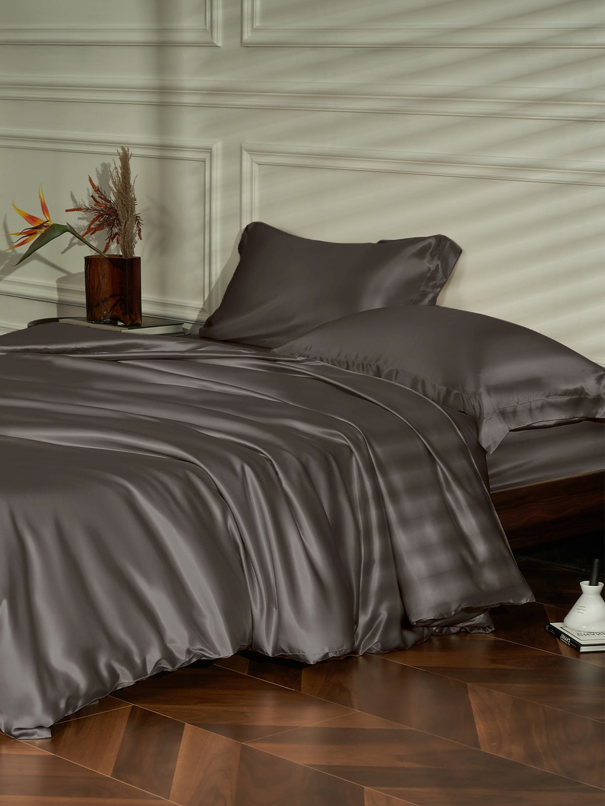Ensemble de housse de couette en soie supérieur 4 pièces - 25 momme