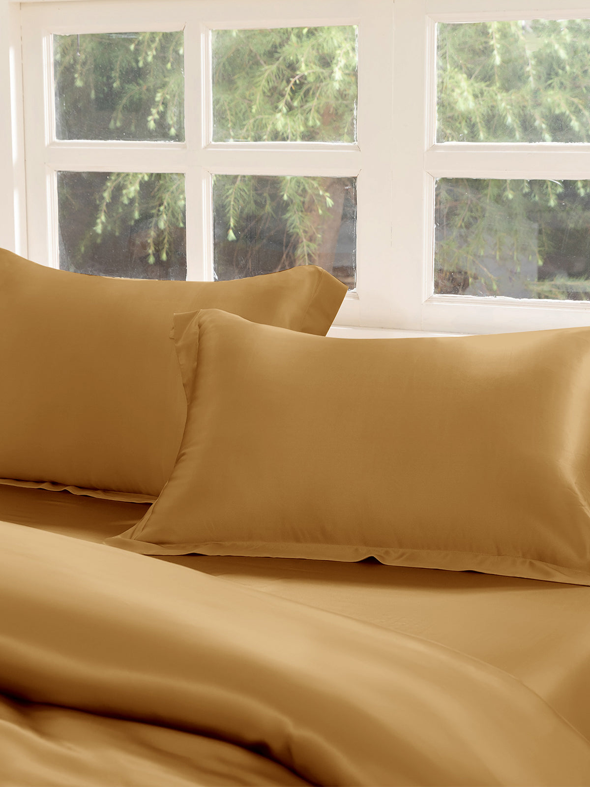 Ensemble de housse de couette en soie supérieur 4 pièces - 22 momme