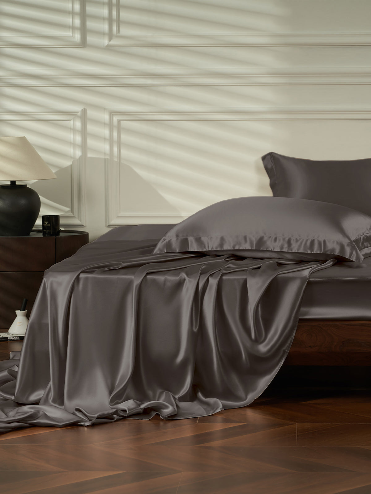 Ensemble de draps en soie 4 pièces avec taies d'oreiller - 25 momme