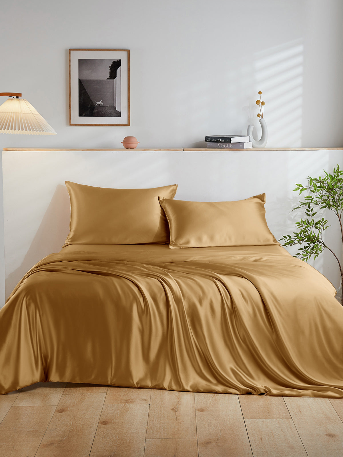 Ensemble de housse de couette en soie 4 pièces - 19 momme