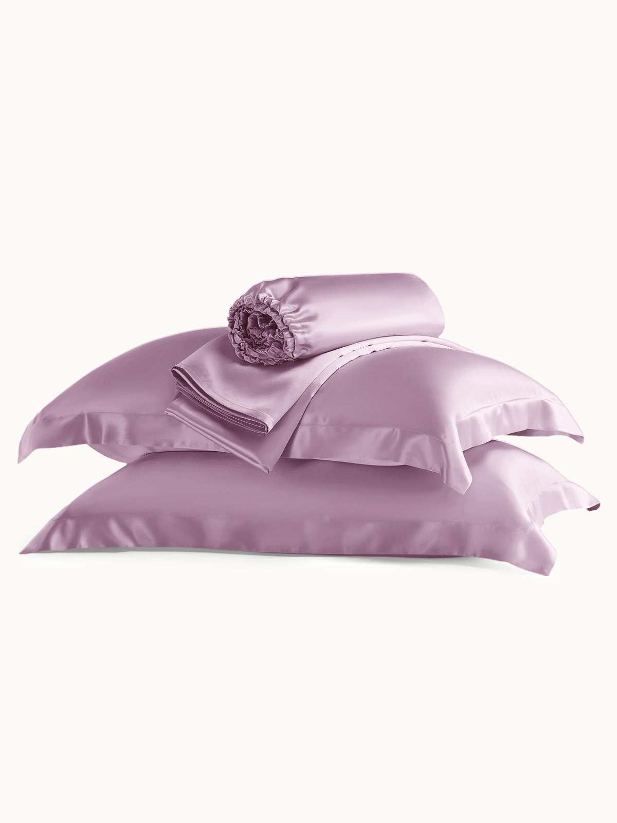 Ensemble de draps en soie supérieur avec taies d'oreiller 4 pièces - 19 momme