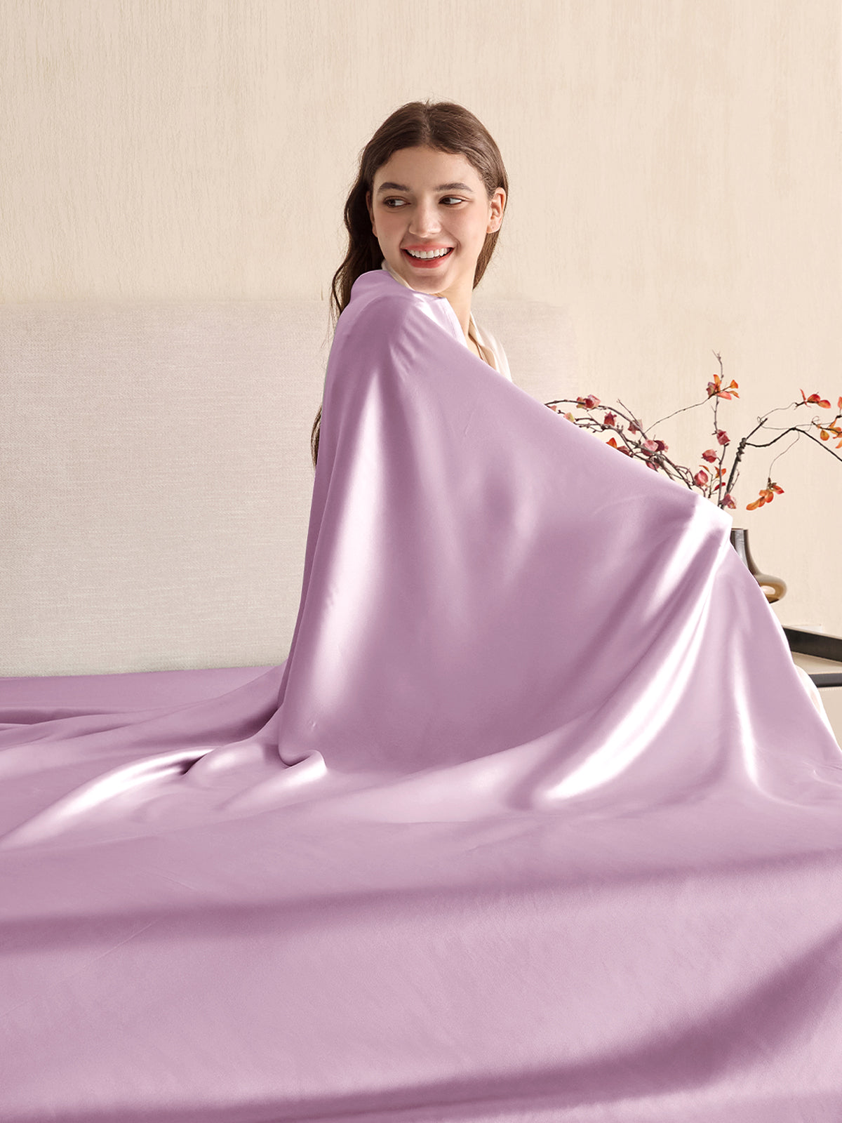 Drap plat en soie - 19 momme