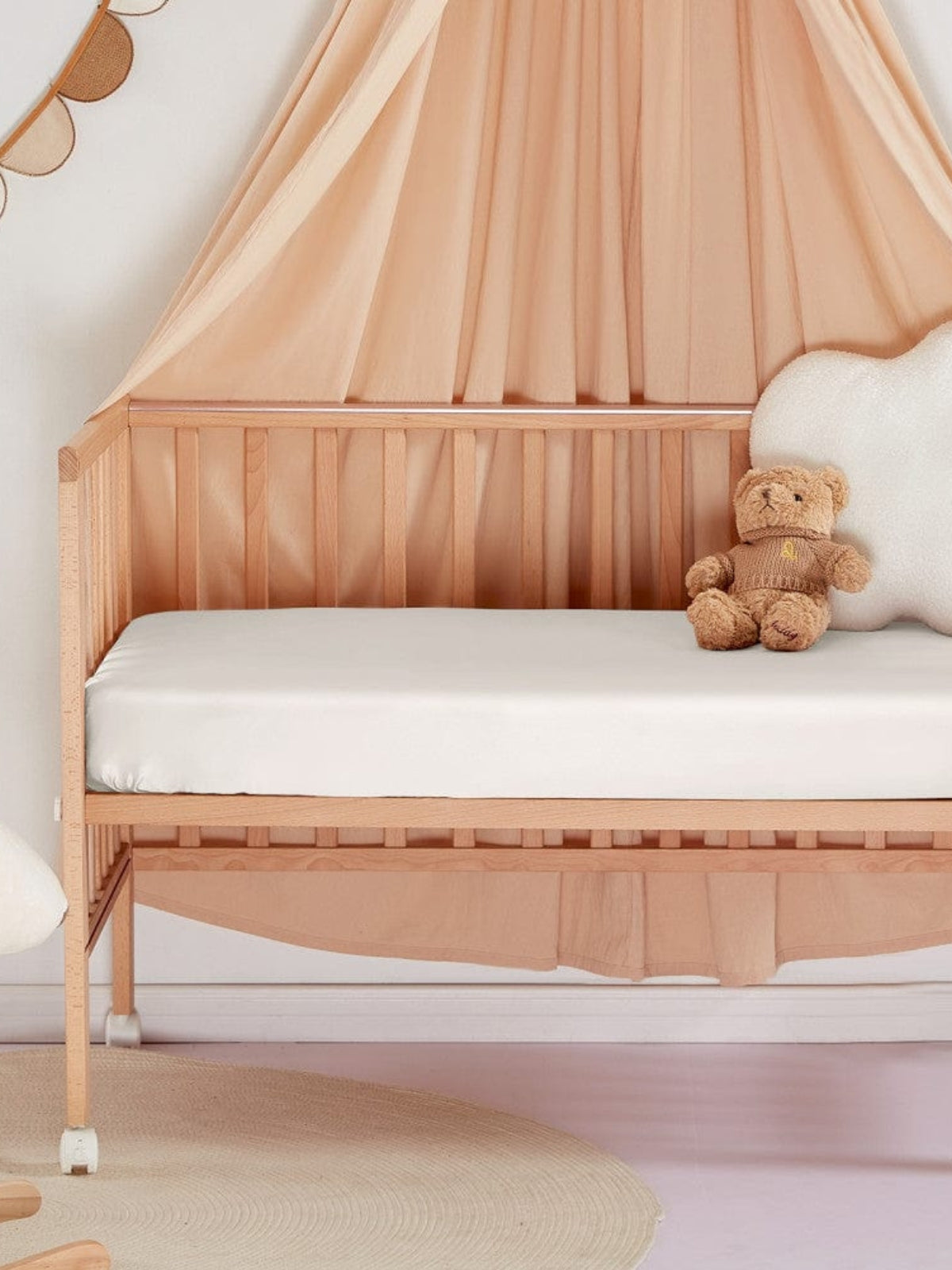 Housse de drap en soie 19 momme pour lit bébé