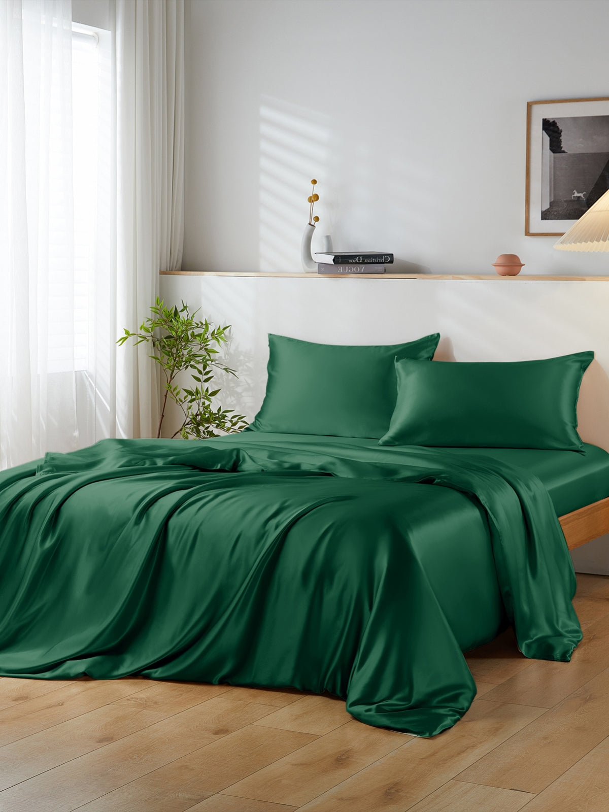Ensemble de housse de couette en soie 4 pièces - 19 momme