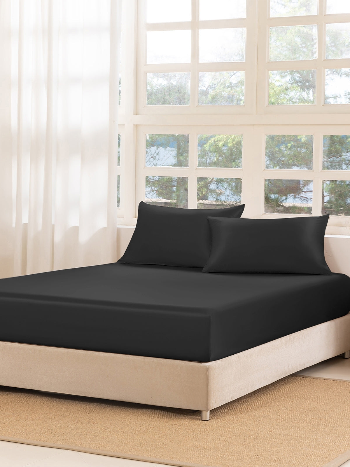 Ensemble de draps-housses 3 pièces en soie - 22 momme