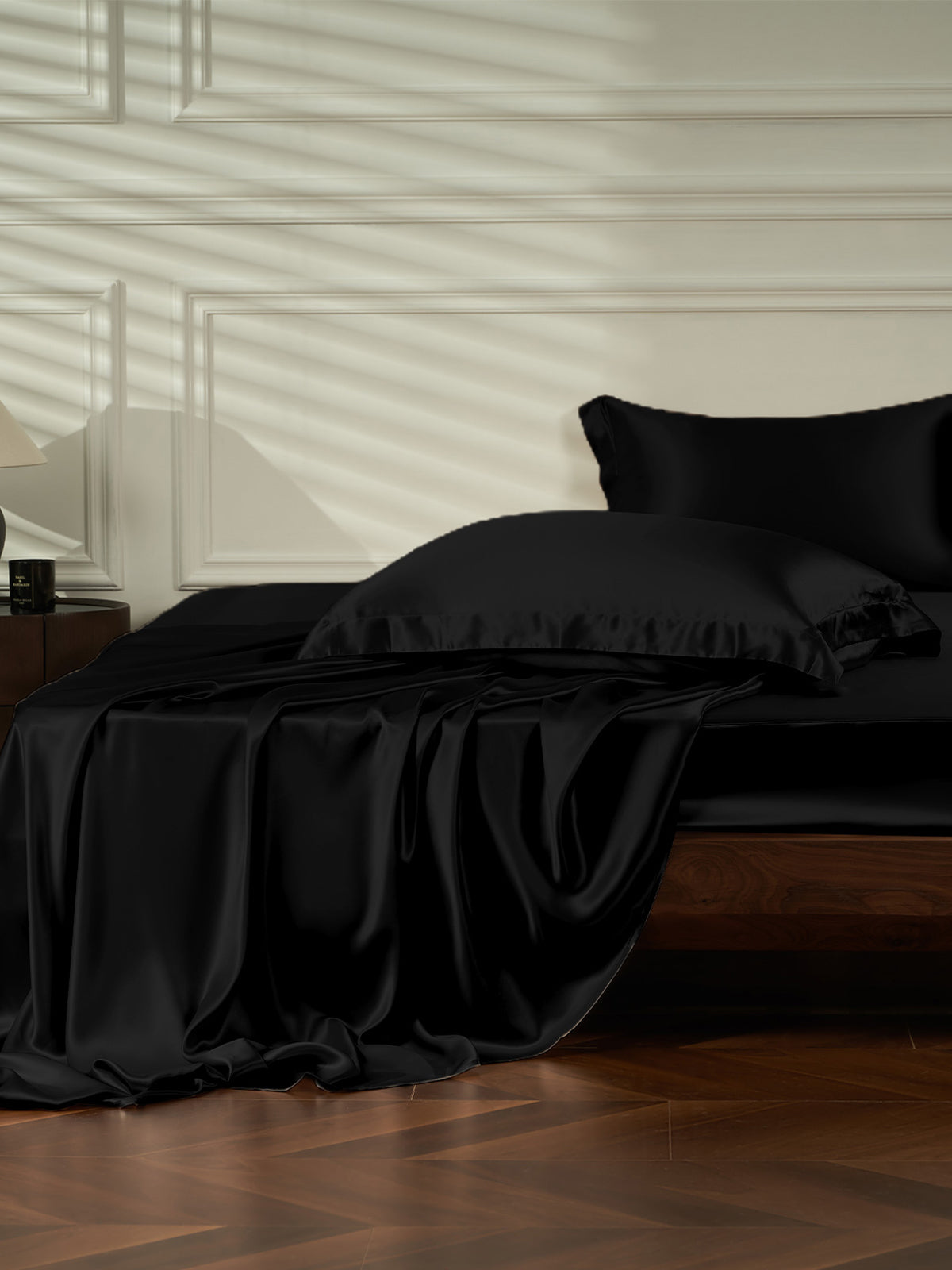 Ensemble de draps en soie 4 pièces avec taies d'oreiller - 25 momme