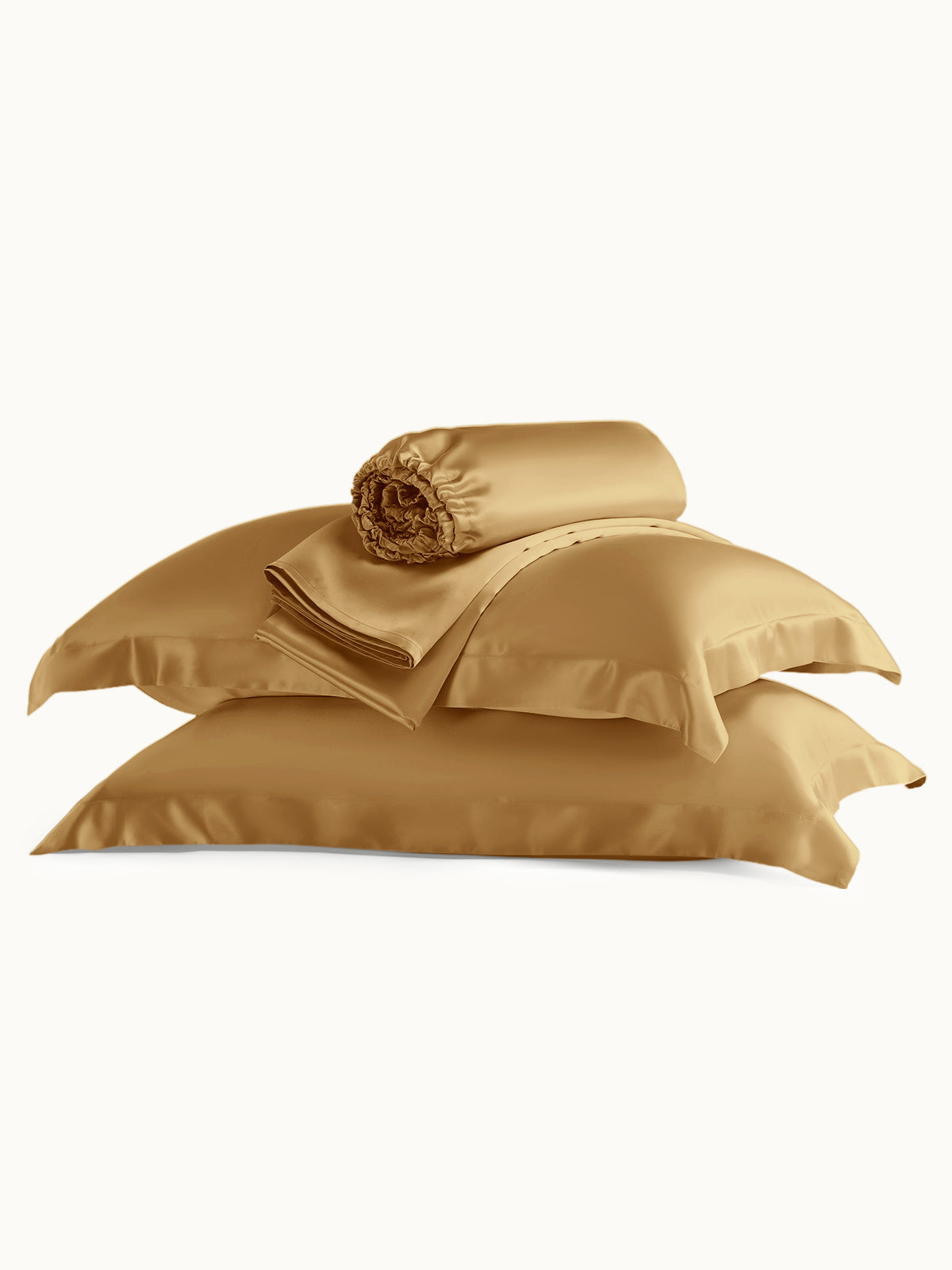Ensemble de draps en soie supérieur avec taies d'oreiller 3 pièces - 22 momme