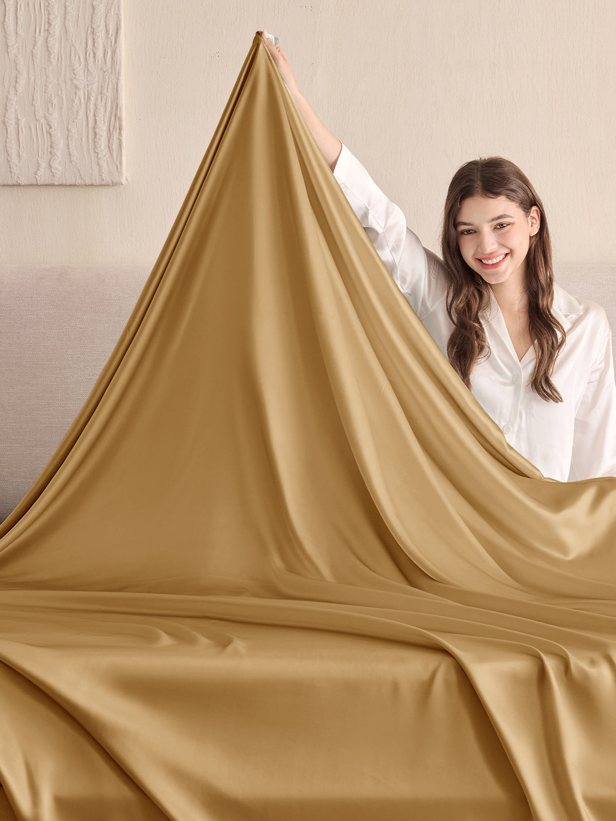Drap plat en soie - 19 momme
