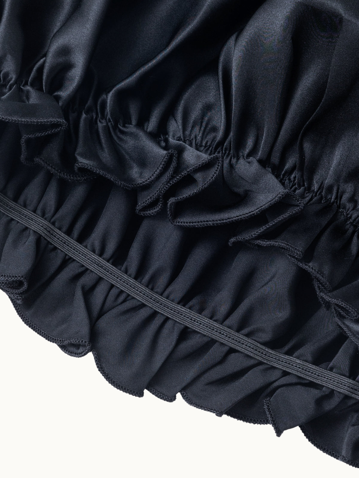 Bonnet de nuit ajustable en soie de mûrier avec bande élastique