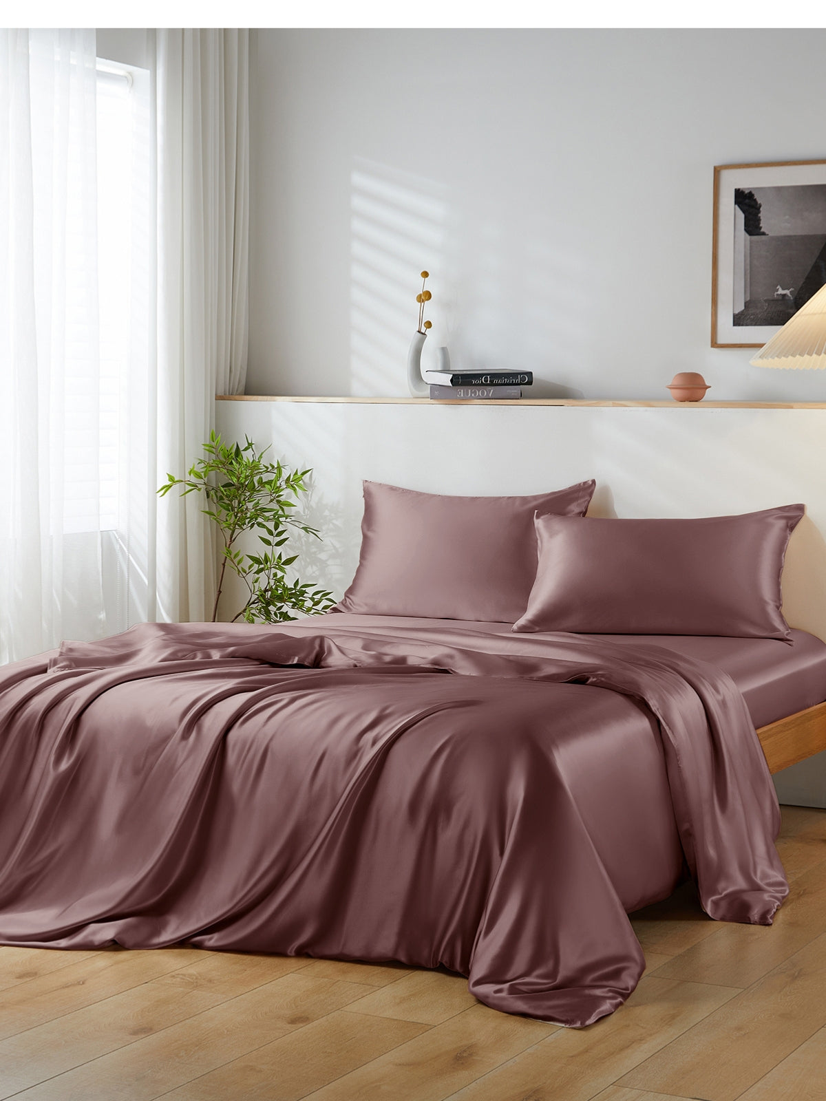 Ensemble de housse de couette en soie 4 pièces - 19 momme