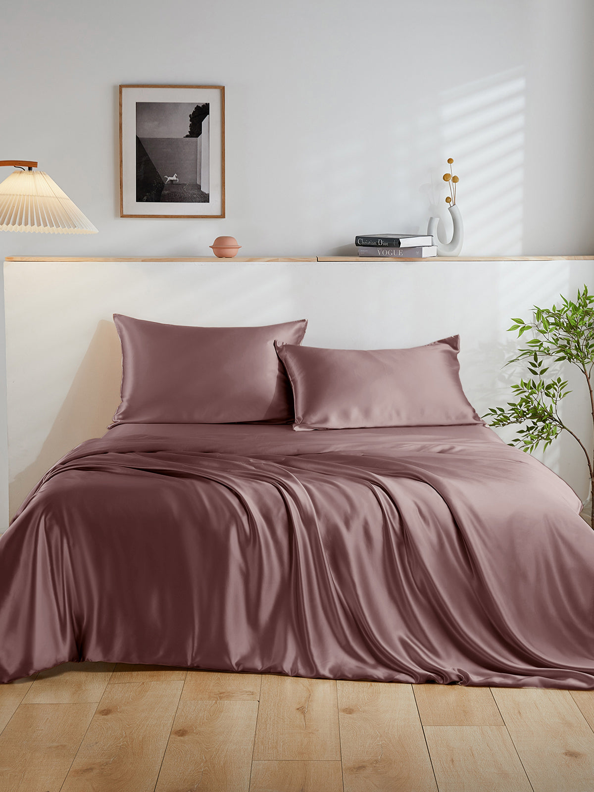 Ensemble de housse de couette en soie 4 pièces - 19 momme