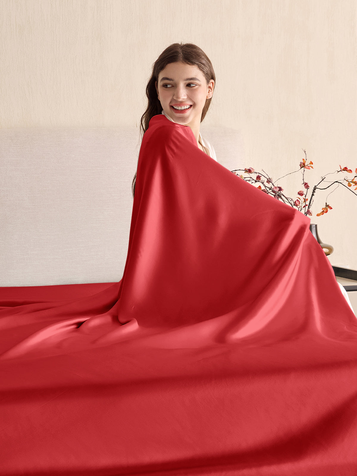 Drap plat en soie - 19 momme