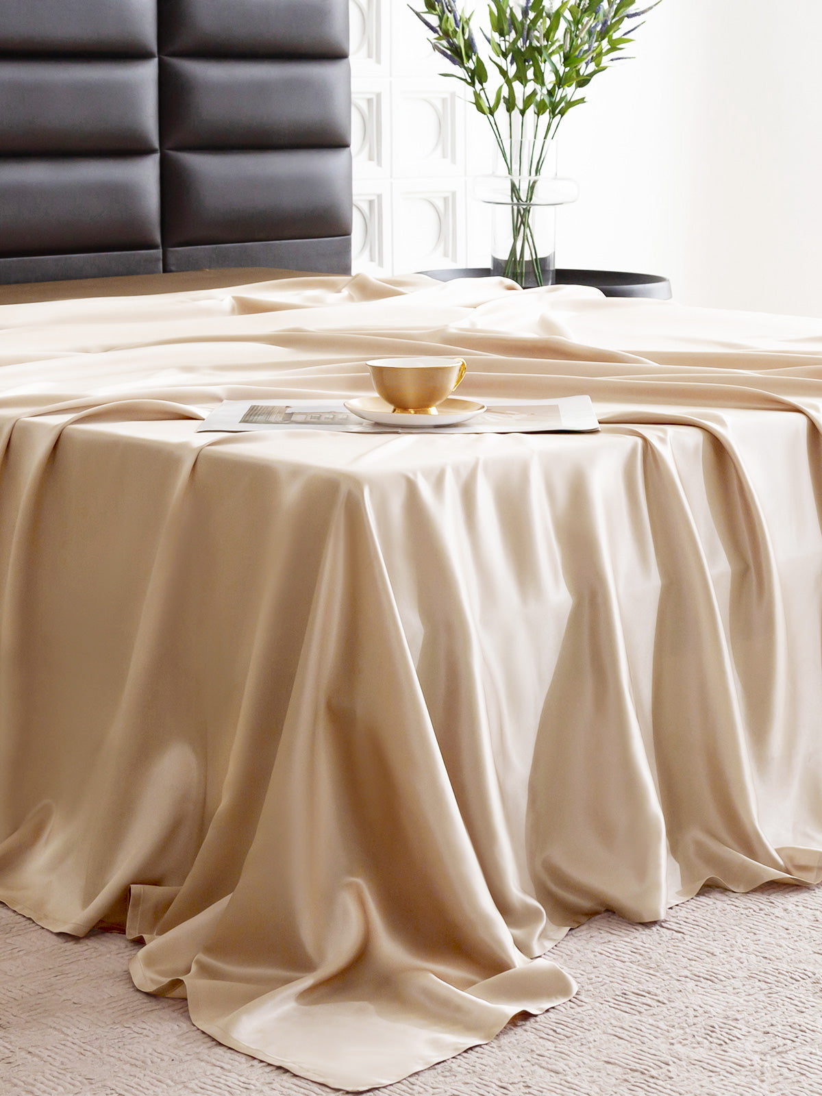 Drap plat en soie - 22 momme