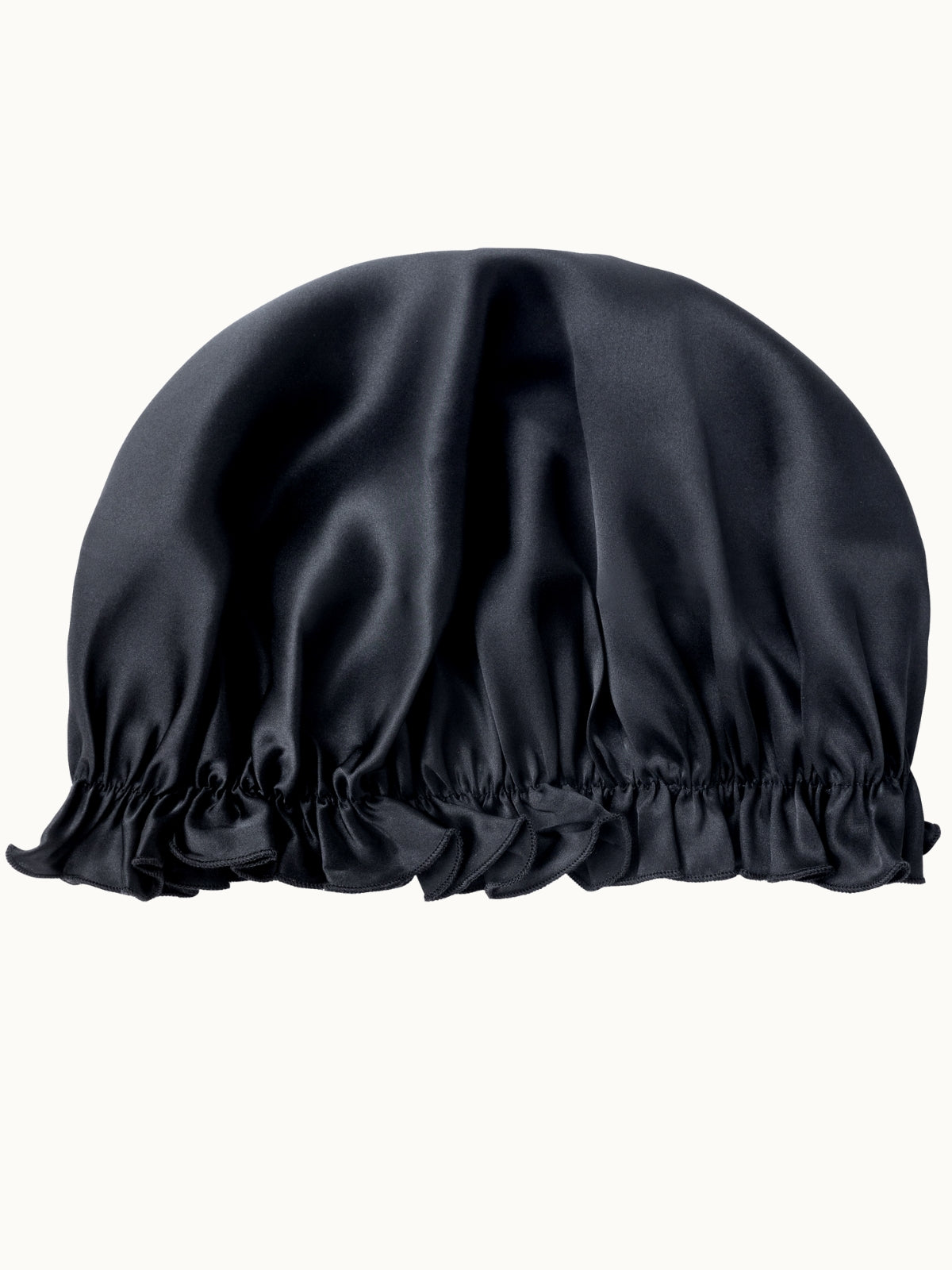 Bonnet de nuit ajustable en soie de mûrier avec bande élastique