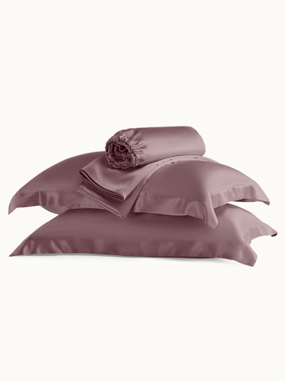 Ensemble de draps en soie supérieur avec taies d'oreiller 4 pièces - 19 momme