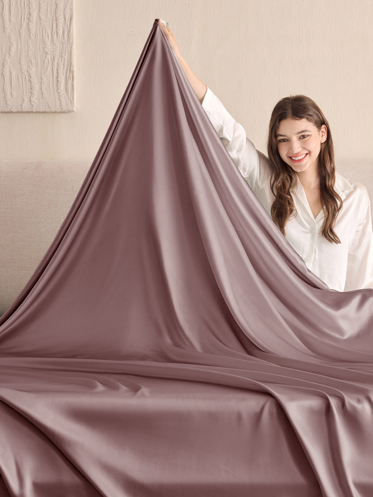 Drap plat en soie - 19 momme