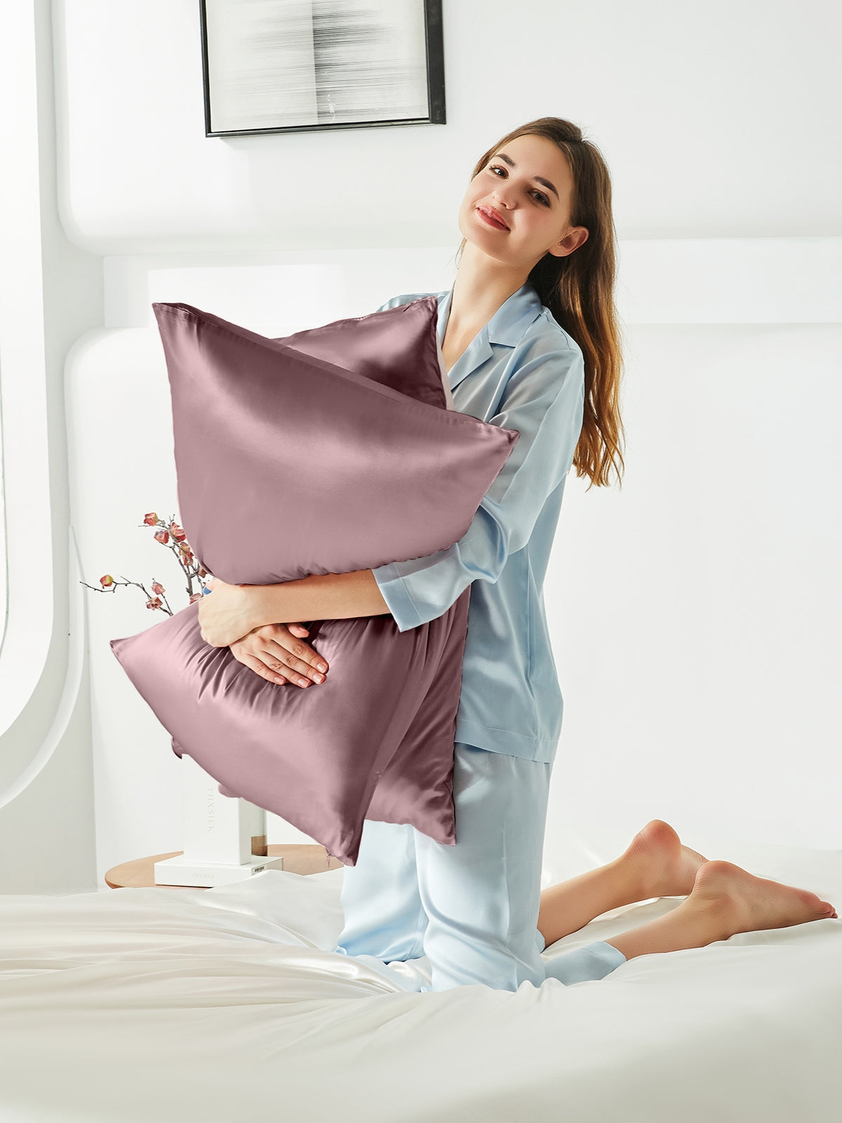 Ensemble de taie d'oreiller et masque de sommeil en soie - 19 momme