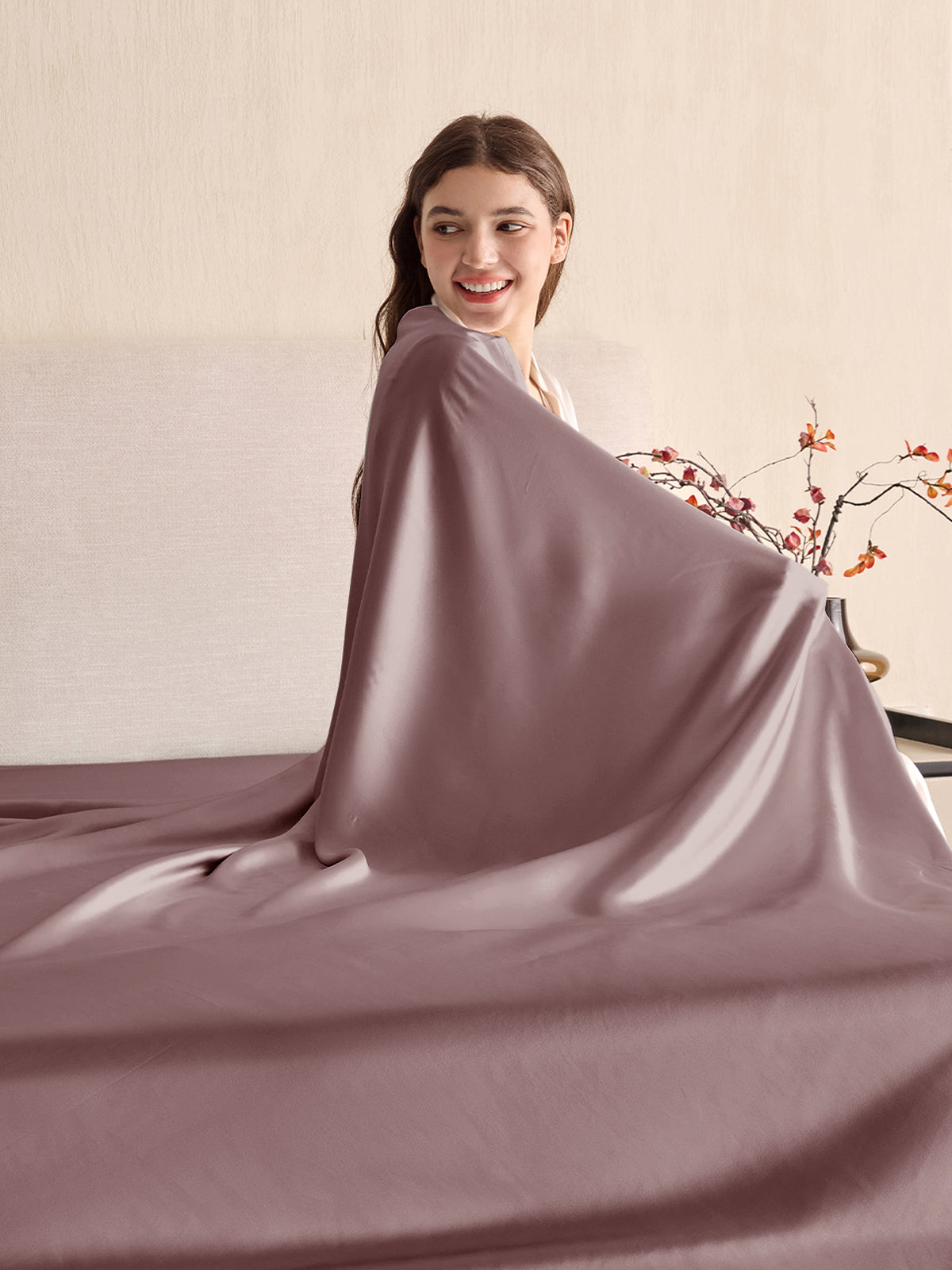 Drap plat en soie - 19 momme