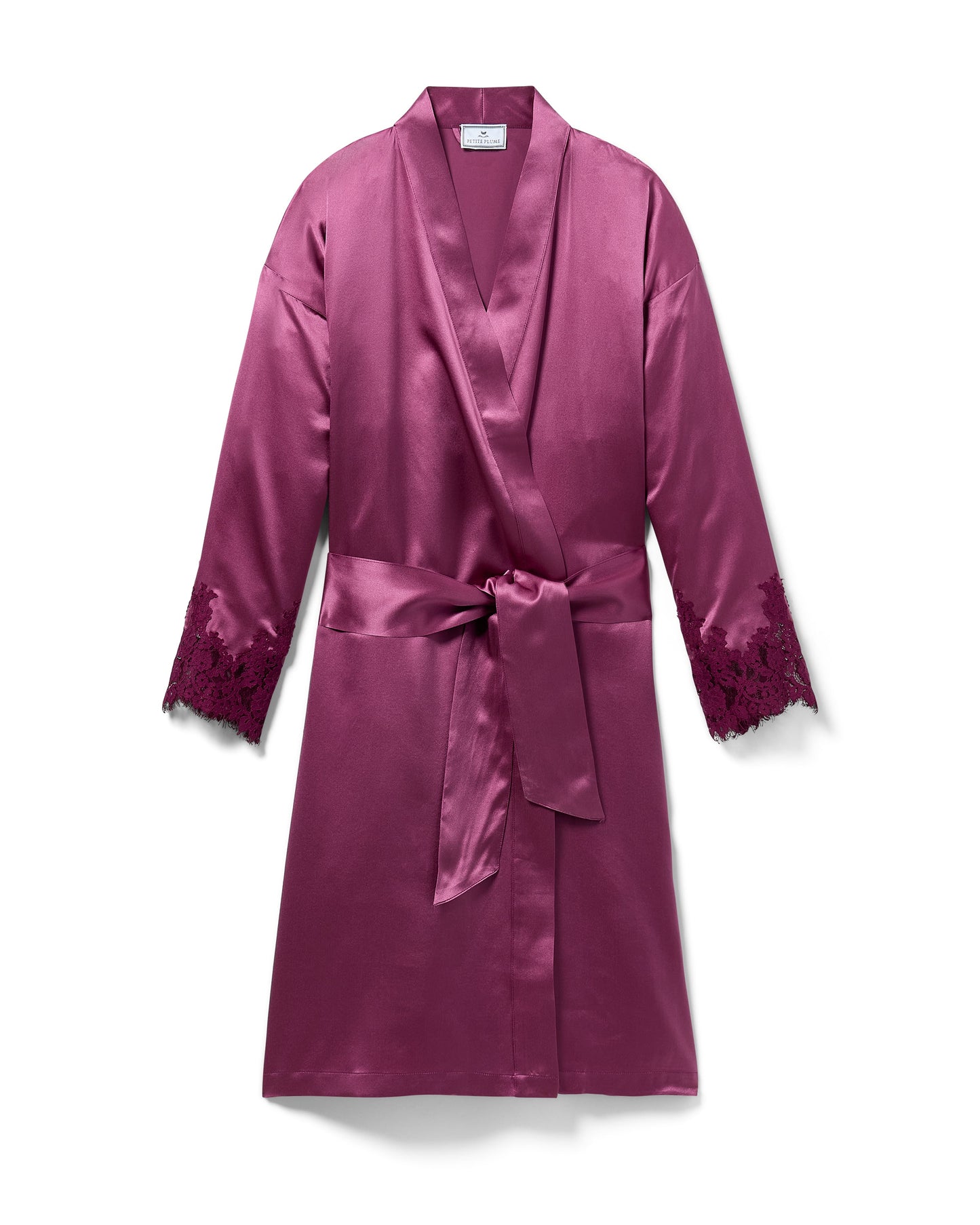 Robe de chambre en dentelle bois de rose
