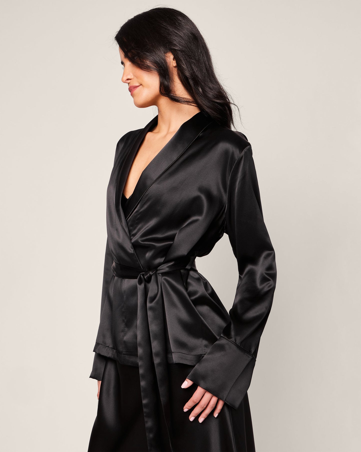 Peignoir court noir