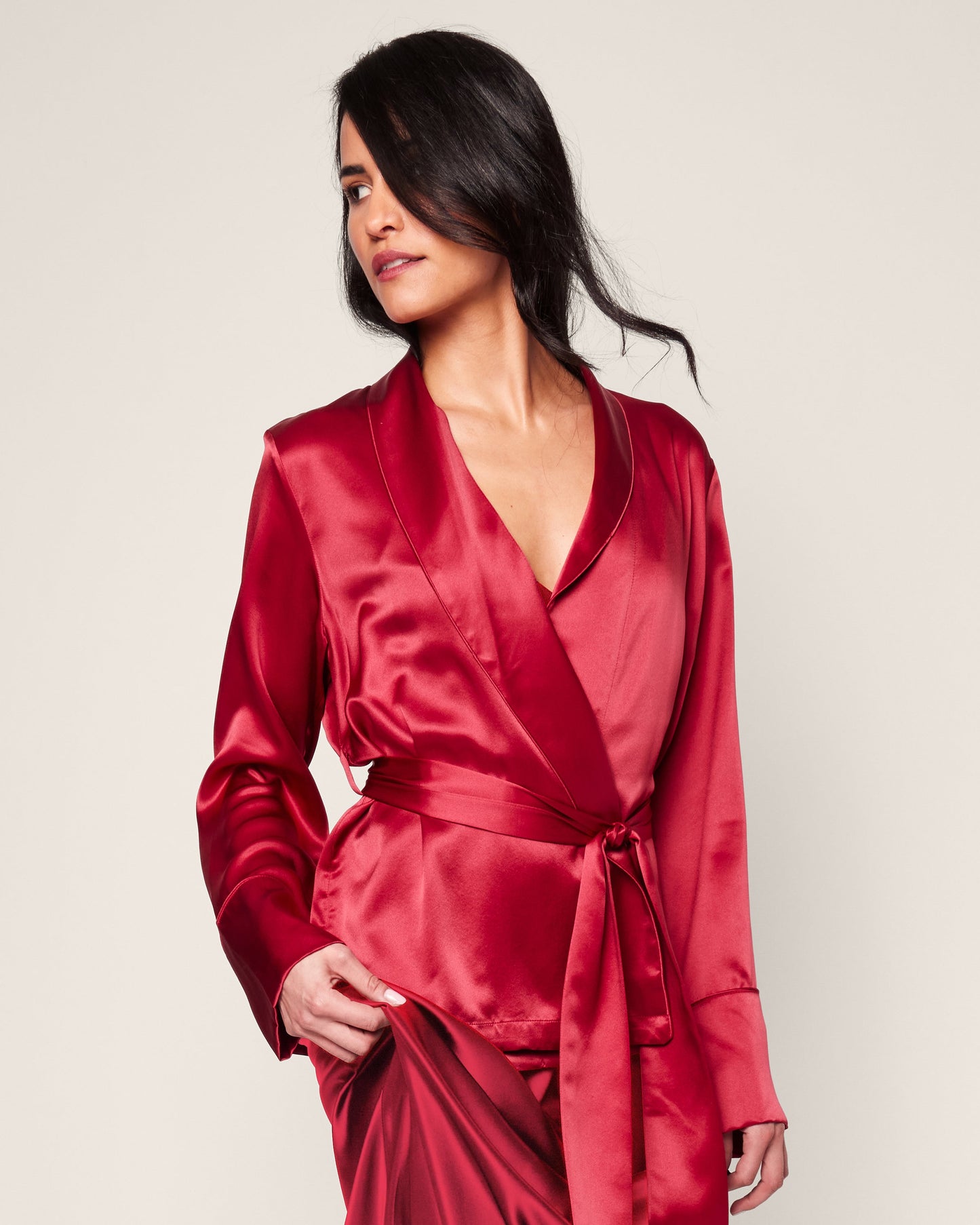 Peignoir court rubis