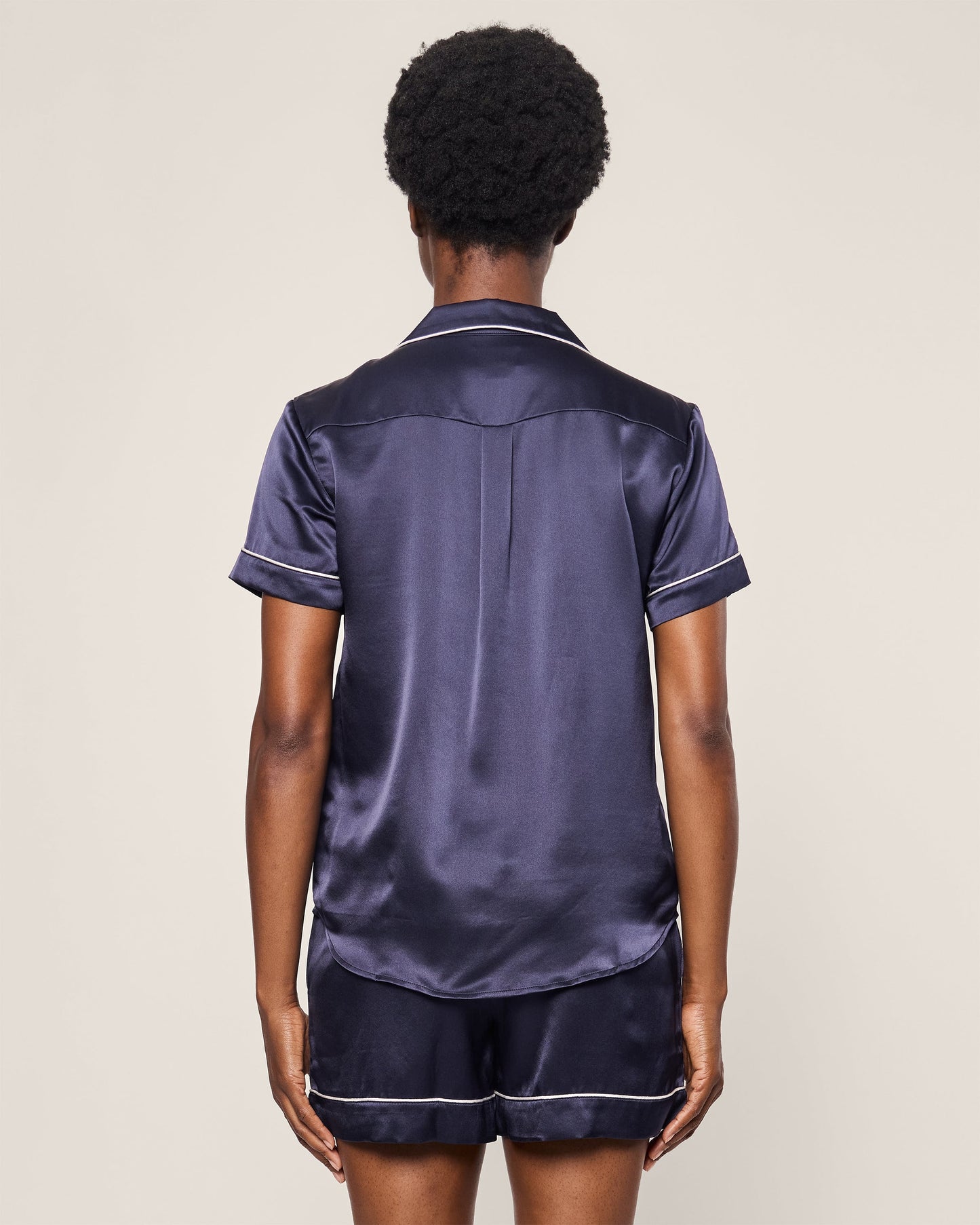 Ensemble de pyjama court bleu marine