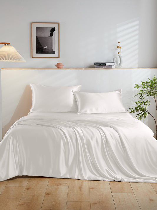 Ensemble de housse de couette en soie 4 pièces - 19 momme