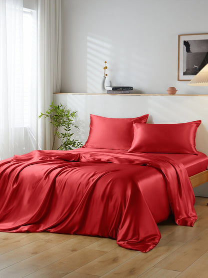 Ensemble de housse de couette en soie 4 pièces - 19 momme