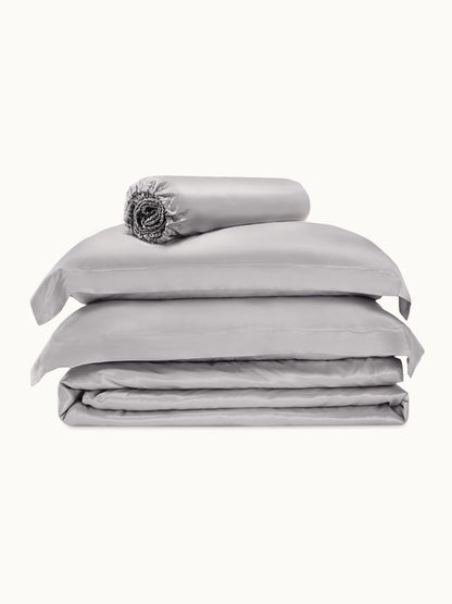 Ensemble de housse de couette en soie supérieur 4 pièces - 22 momme