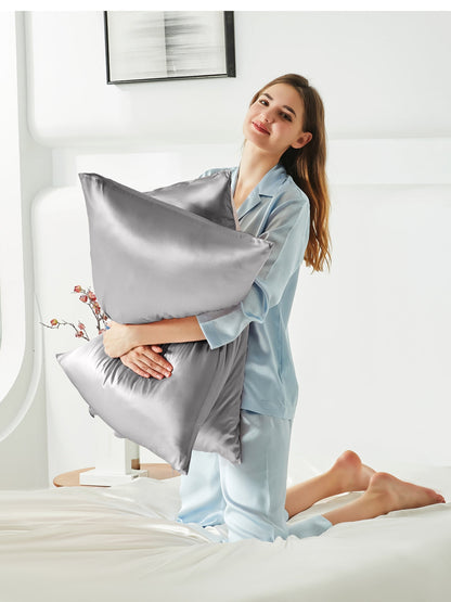 Ensemble de taie d'oreiller et masque de sommeil en soie - 19 momme