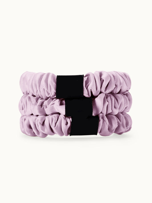 Lot de 3 chouchous en soie fins
