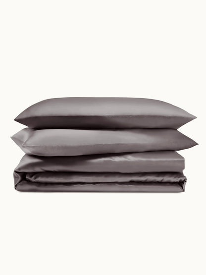 Ensemble de housse de couette 3 pièces en soie - 25 momme