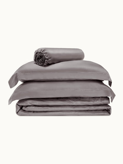 Ensemble de housse de couette en soie supérieur 4 pièces - 22 momme